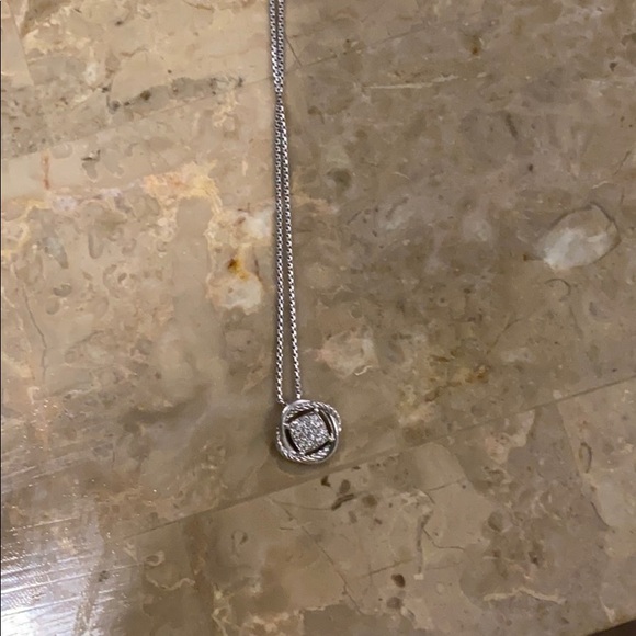 David Yurman Diamond Infinity Necklace Pendant with Box - Picture 2 of 6